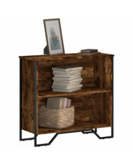 Bibliothèque chêne fumé 80x31x74,5 cm bois d'ingénierie | Mobilier & Déco