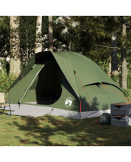 Tente de camping à dôme 4 personnes vert olive imperméable | Mobilier & Déco