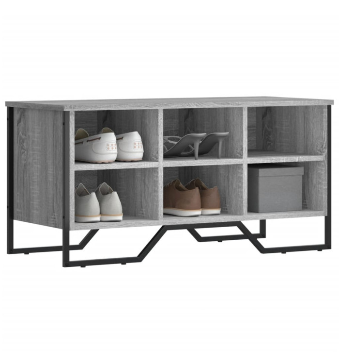 Armoire à chaussures sonoma gris 90x38x45,5cm bois d'ingénierie | Mobilier & Déco