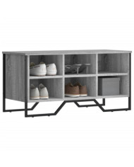Armoire à chaussures sonoma gris 90x38x45,5cm bois d'ingénierie | Mobilier & Déco