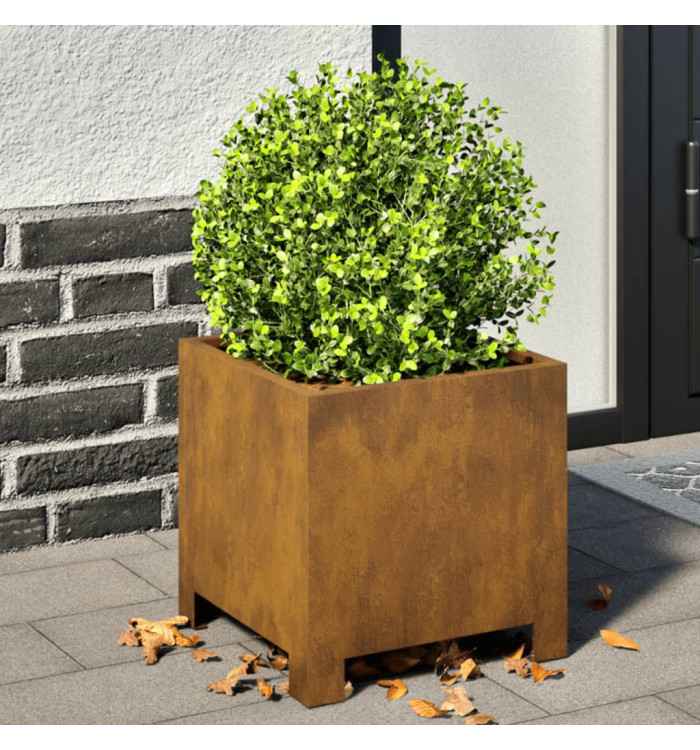 Jardinières 2 pcs 30x30x30 cm acier résistant aux intempéries | Mobilier & Déco