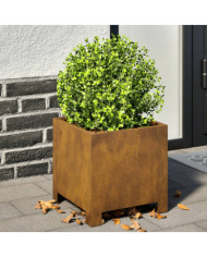 Jardinières 2 pcs 30x30x30 cm acier résistant aux intempéries | Mobilier & Déco