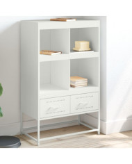 Buffet haut blanc 68x39x111,5 cm acier | Mobilier & Déco