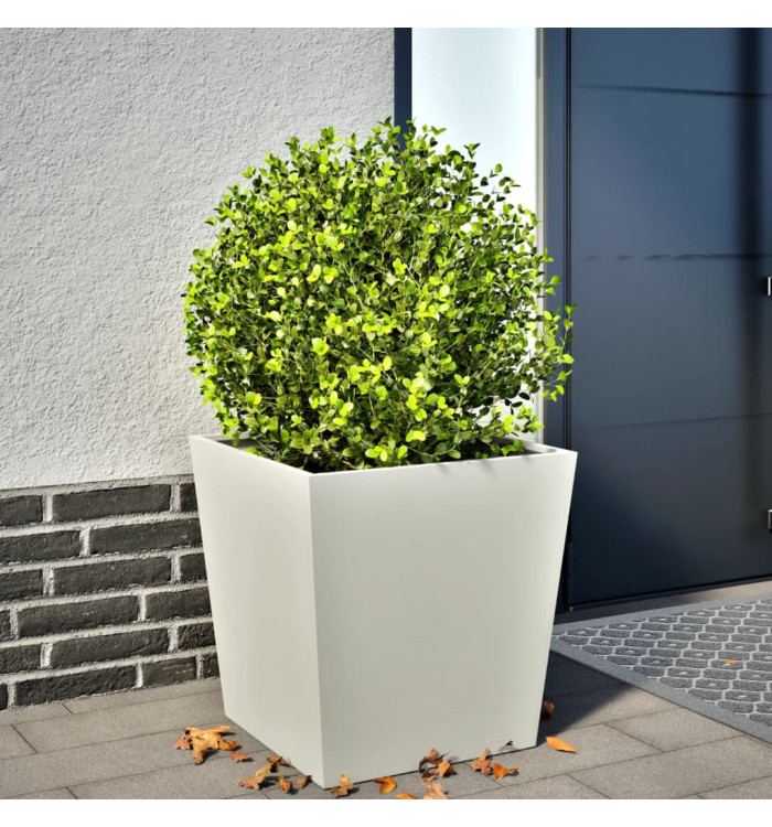 Jardinière blanc 50x50x50 cm acier | Mobilier & Déco