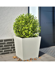 Jardinière blanc 50x50x50 cm acier | Mobilier & Déco
