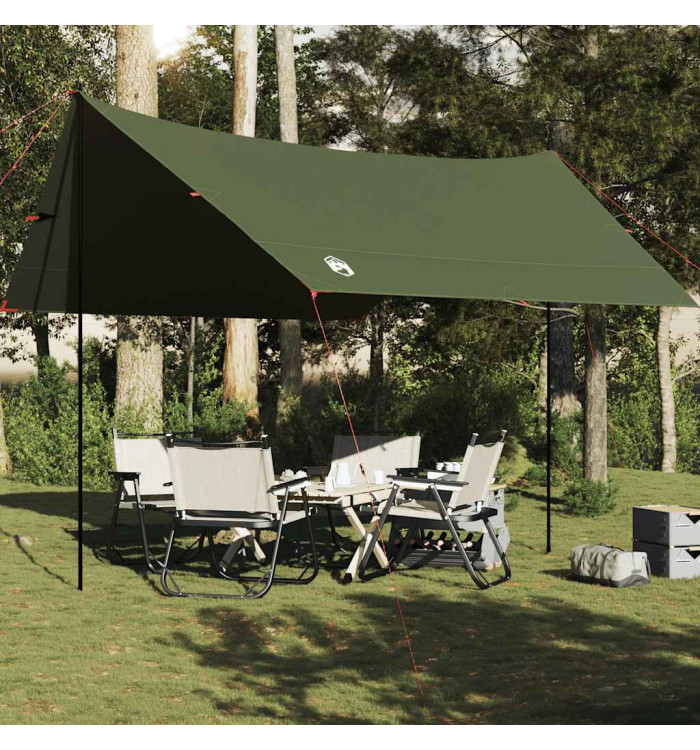 Bâche de camping vert olive 462x306x211 cm imperméable | Mobilier & Déco