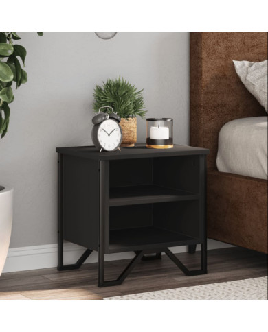 Tables de chevet 2 pcs noir 40x30x40 cm bois d'ingénierie | Mobilier & Déco