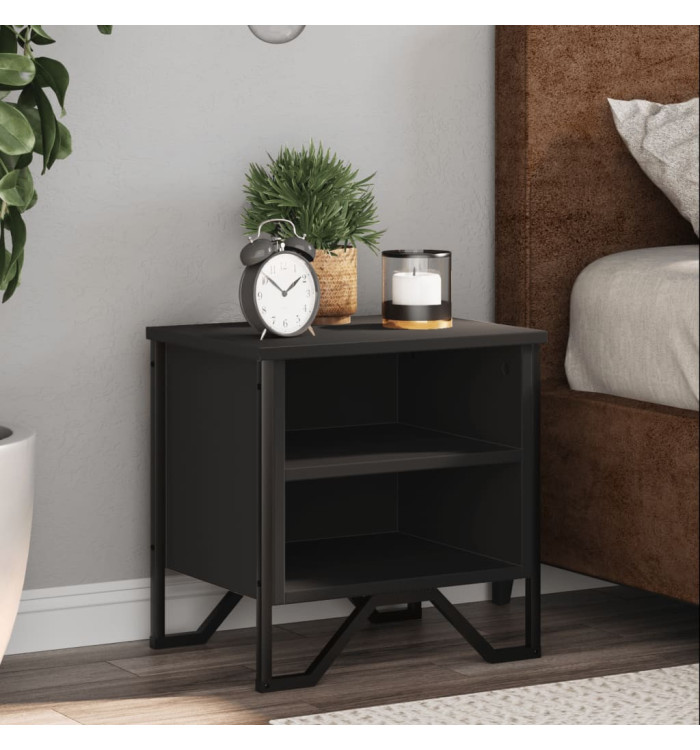 Tables de chevet 2 pcs noir 40x30x40 cm bois d'ingénierie | Mobilier & Déco