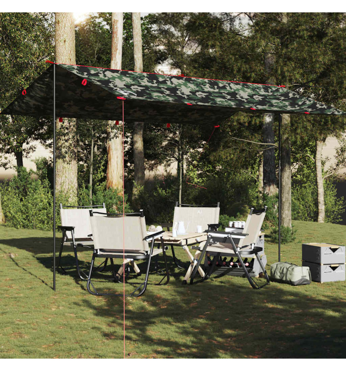 Bâche de camping camouflage 406x306 cm imperméable | Mobilier & Déco