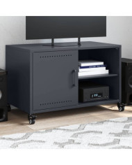 Meuble TV anthracite 68x39x43,5 cm acier | Mobilier & Déco