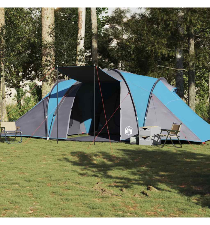 Tente familiale à dôme 6 personnes bleu imperméable | Mobilier & Déco