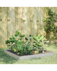 Lit surélevé de jardin 100x100x18,5 cm acier inoxydable | Mobilier & Déco
