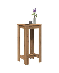 Table de bar chêne artisanal 51x50x103,5 cm bois d'ingénierie | Mobilier & Déco
