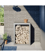 Portant de bois de chauffage 60x40x80 cm acier inoxydable | Mobilier & Déco