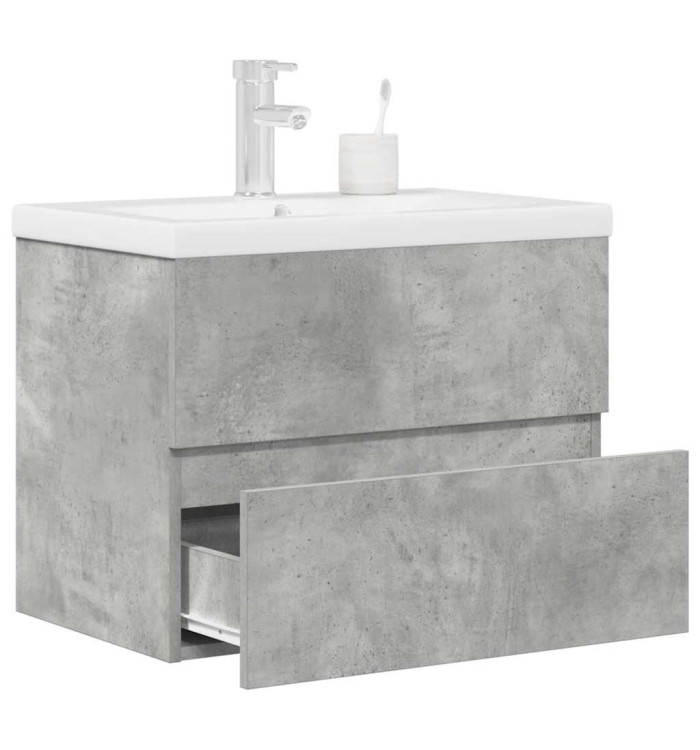 Ensemble de meubles de salle de bain 2 pcs gris béton | Mobilier & Déco