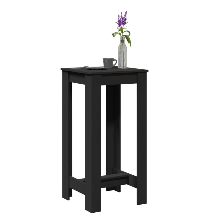 Table de bar noir 51x50x103,5 cm bois d'ingénierie | Mobilier & Déco