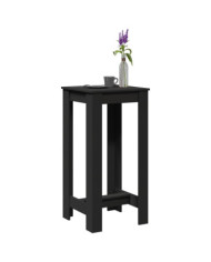 Table de bar noir 51x50x103,5 cm bois d'ingénierie | Mobilier & Déco