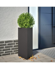 Jardinières 2 pcs noir triangulaire 40x34,5x70 cm acier | Mobilier & Déco