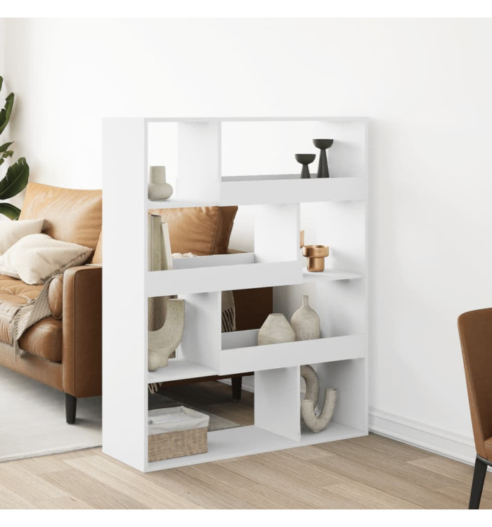 Cloison de séparation blanc 100x33x125,5 cm bois d'ingénierie | Mobilier & Déco