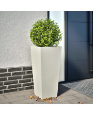 Jardinière blanc 35x35x75 cm acier | Mobilier & Déco