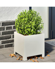 Jardinière blanc 30x30x30 cm acier | Mobilier & Déco