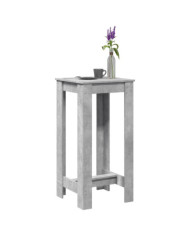 Table de bar gris béton 51x50x103,5 cm bois d'ingénierie | Mobilier & Déco