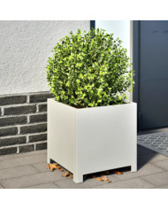 Jardinière blanc 40x40x40 cm acier | Mobilier & Déco