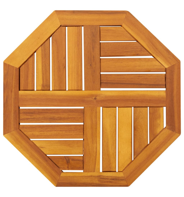 Dessus de table 50x50x2 cm octogonal bois massif d'acacia | Mobilier & Déco