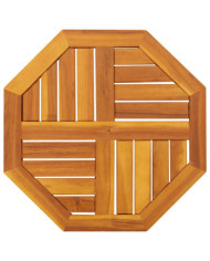 Dessus de table 50x50x2 cm octogonal bois massif d'acacia | Mobilier & Déco