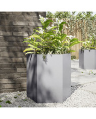 Jardinière hexagone 46x40x45 cm acier galvanisé | Mobilier & Déco
