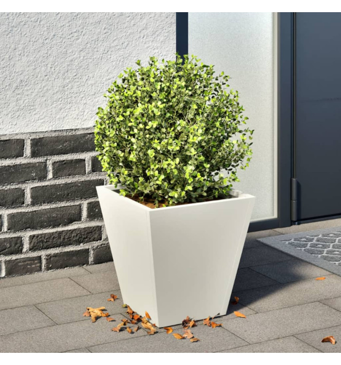Jardinière blanc 30x30x30 cm acier | Mobilier & Déco