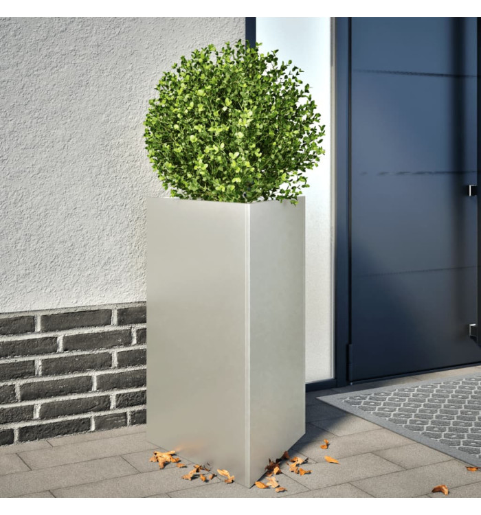 Jardinière triangulaire 50x43x75 cm acier inoxydable | Mobilier & Déco