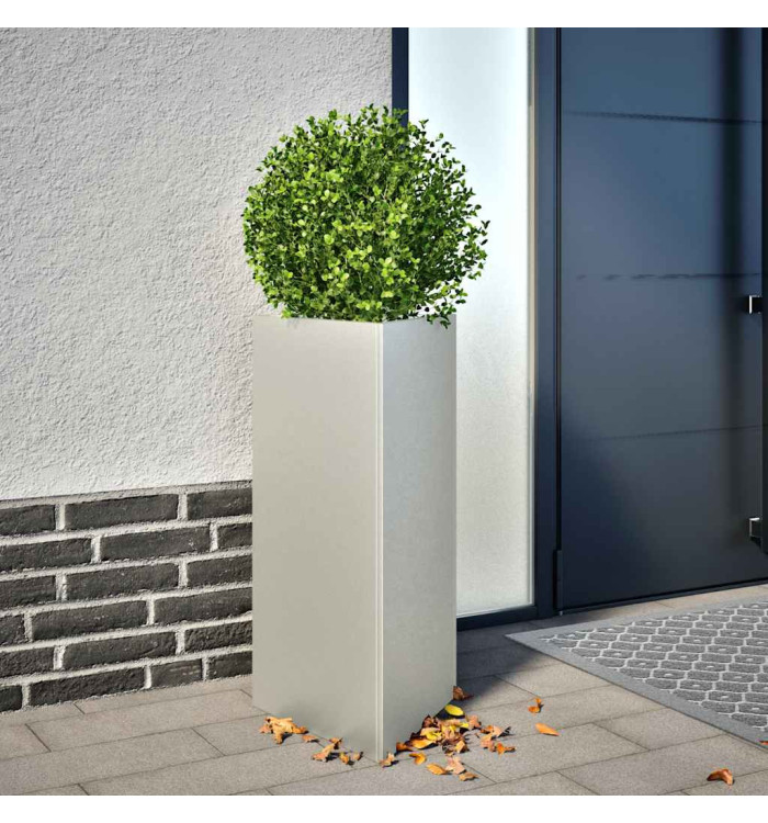 Jardinières 2 pcs triangulaire 40x40x75 cm acier inoxydable | Mobilier & Déco