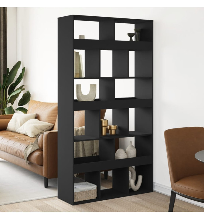 Cloison de séparation noir 100x33x187,5 cm bois d'ingénierie | Mobilier & Déco