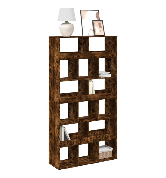 Bibliothèque chêne fumé 100x33x187,5 cm bois d'ingénierie | Mobilier & Déco
