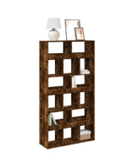 Bibliothèque chêne fumé 100x33x187,5 cm bois d'ingénierie | Mobilier & Déco