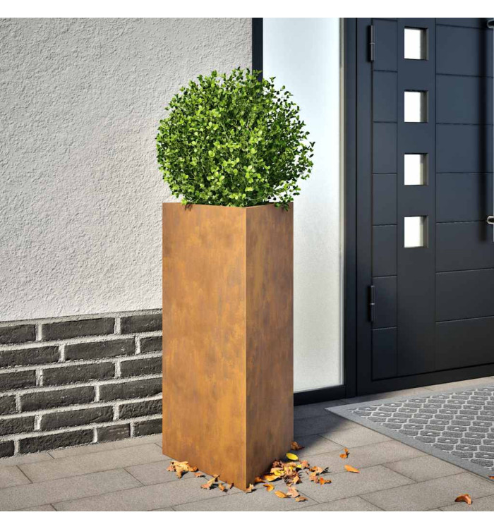 Jardinières 2 pcs triangulaire acier résistant aux intempéries | Mobilier & Déco