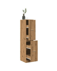 Armoire d'apothicaire chêne artisanal bois d'ingénierie | Mobilier & Déco