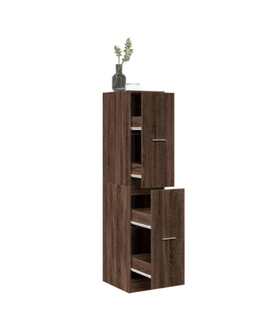 Armoire apothicaire chêne marron 30x41x144,5 cm bois ingénierie | Mobilier & Déco