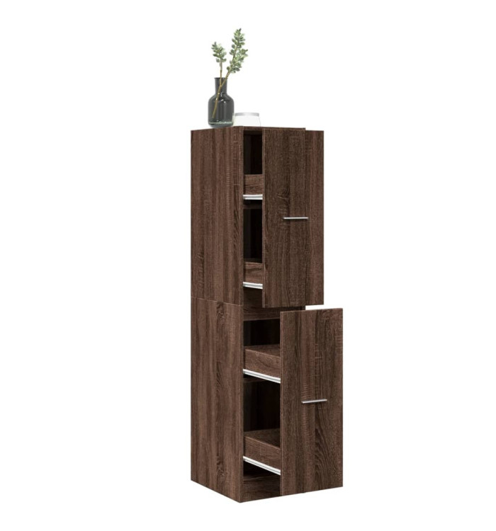 Armoire apothicaire chêne marron 30x41x144,5 cm bois ingénierie | Mobilier & Déco