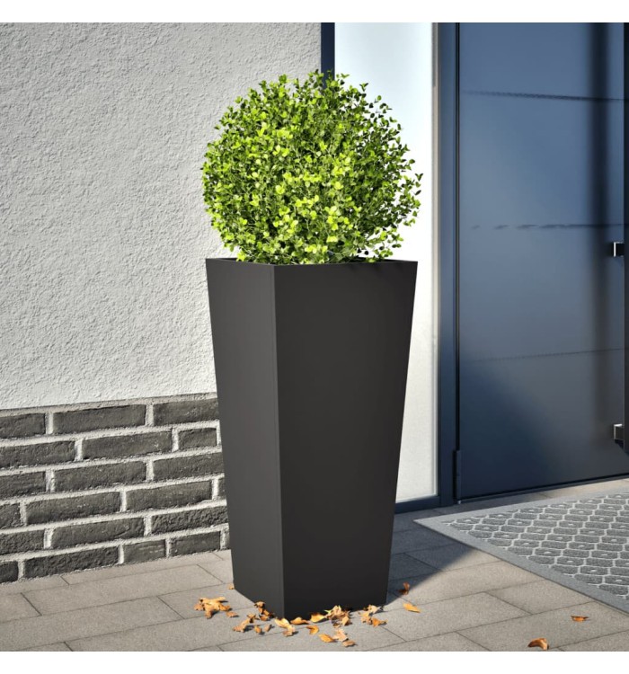 Jardinière noir 35x35x75 cm acier | Mobilier & Déco
