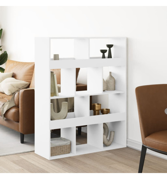 Cloison de séparation blanc 100x33x125,5 cm bois d'ingénierie | Mobilier & Déco