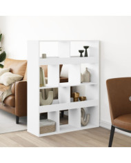 Cloison de séparation blanc 100x33x125,5 cm bois d'ingénierie | Mobilier & Déco