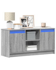 Meuble TV avec LED sonoma gris 100x34x50 cm bois d'ingénierie | Mobilier & Déco