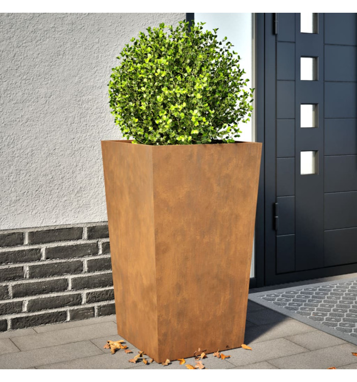 Jardinières 2 pcs 45x45x75 cm acier résistant aux intempéries | Mobilier & Déco
