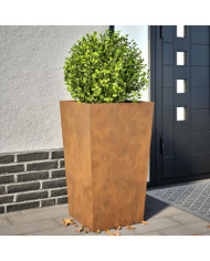 Jardinières 2 pcs 45x45x75 cm acier résistant aux intempéries | Mobilier & Déco