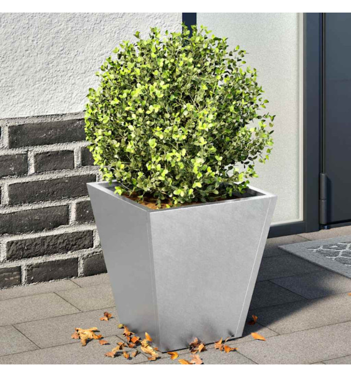 Jardinières 2 pcs 30x30x30 cm acier galvanisé | Mobilier & Déco