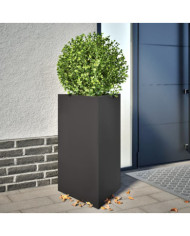 Jardinières 2 pcs noir triangulaire 50x43x75 cm acier | Mobilier & Déco