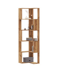 Bibliothèque d'angle 5 niveaux chêne artisanal bois ingénierie | Mobilier & Déco