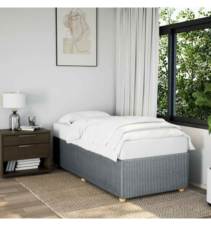 Cadre de lit sans matelas gris clair 80x200 cm tissu | Mobilier & Déco